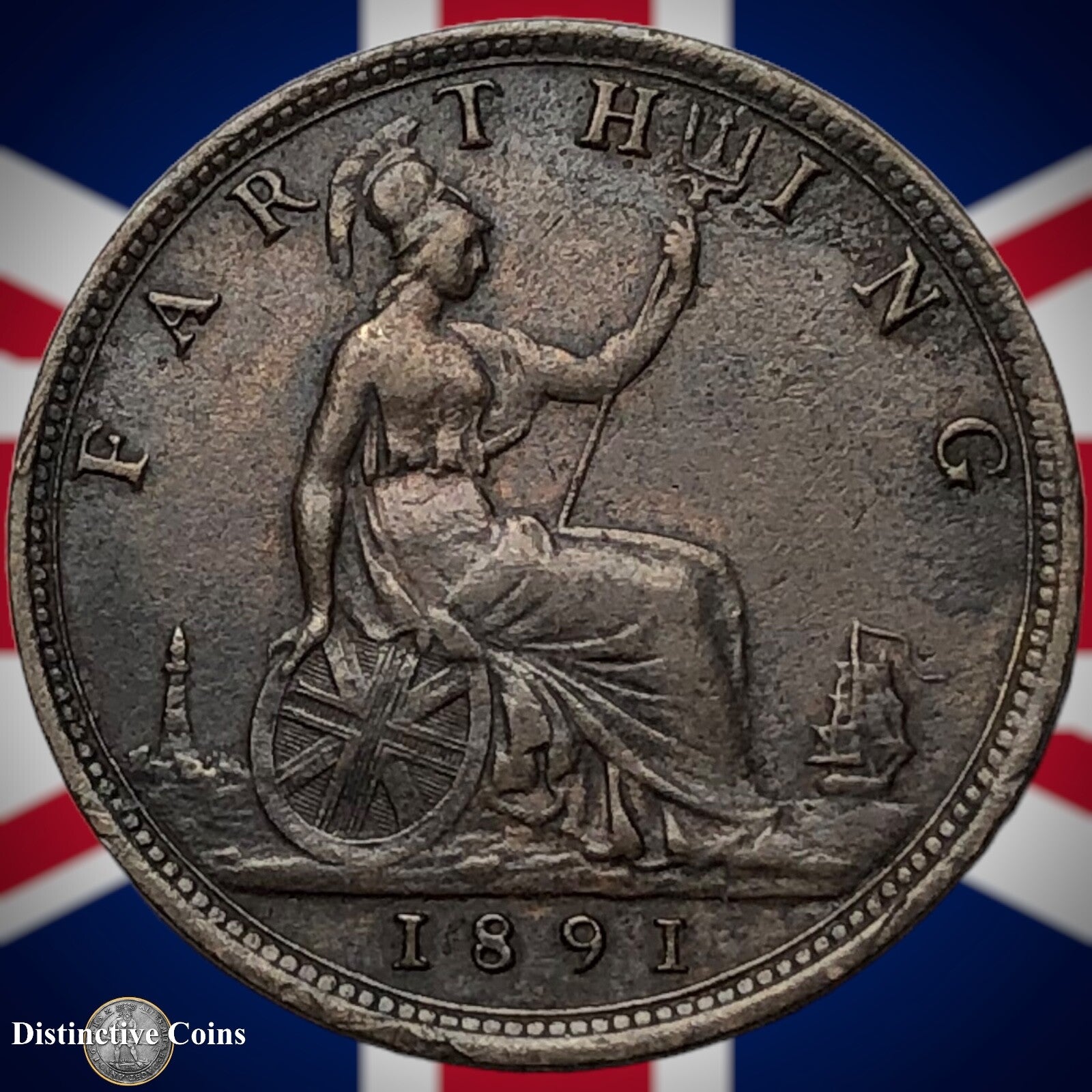 Great Britain 1891 Farthing 1/4d GB4306