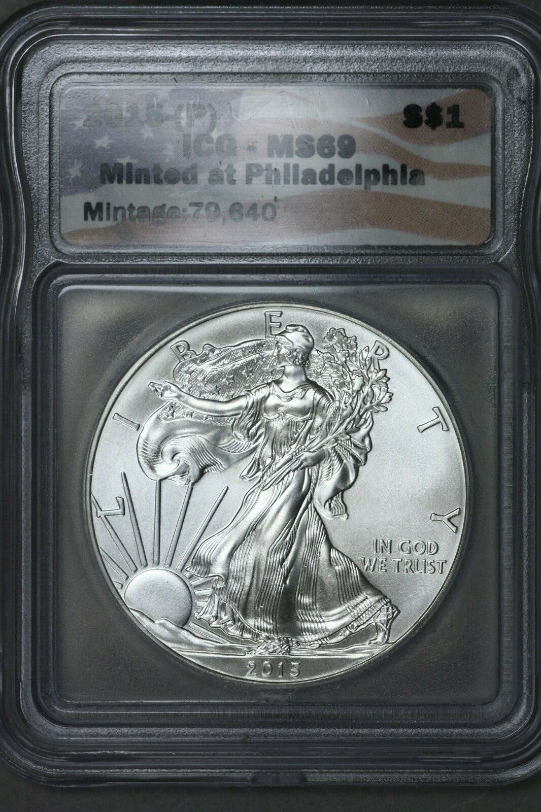 US 2015 P Silver Eagle ICG MS 69  S643