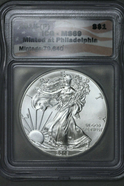 US 2015 P Silver Eagle ICG MS 69  S643