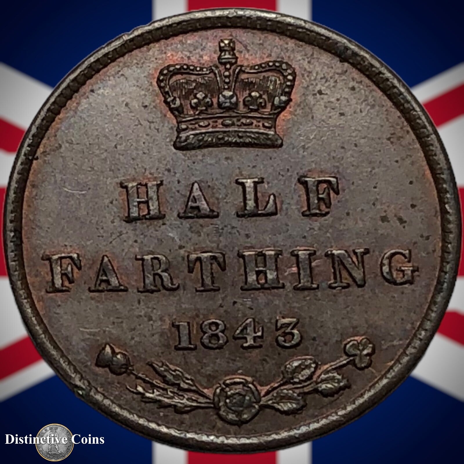 Great Britain 1843 Half Farthing 1/2 Penny GB3066