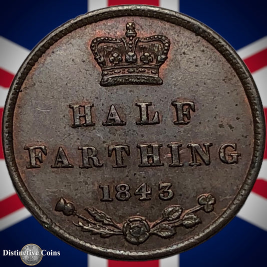 Great Britain 1843 Half Farthing 1/2 Penny GB3066