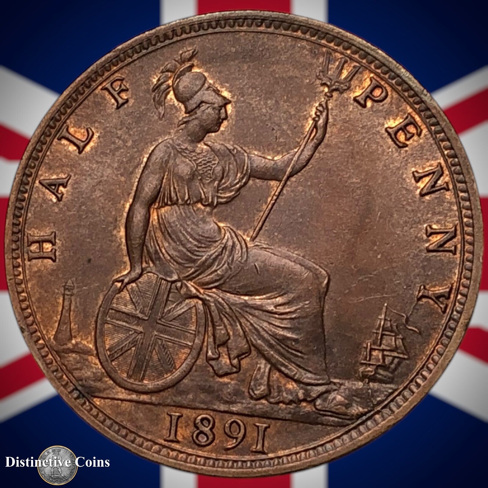 Great Britain 1891 Half Penny 1/2d GB5694