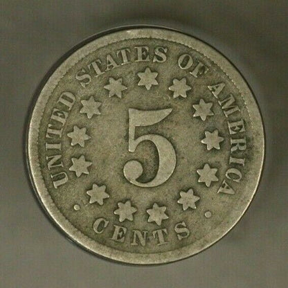 1868 Shield Nickel Circulated     