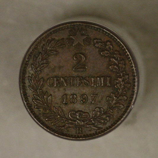 Italy 1897 2 Centesimi UNC