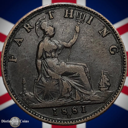 Great Britain 1881 H Farthing 1/4d GB3894