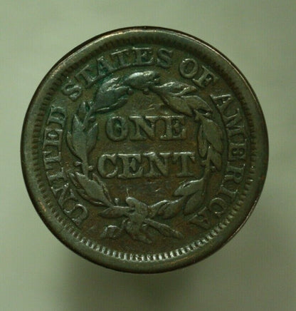 1845 Large Cent Braided Hair Scratch Obverse United States U021