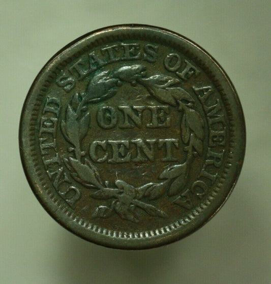 1845 Large Cent Braided Hair Scratch Obverse United States U021
