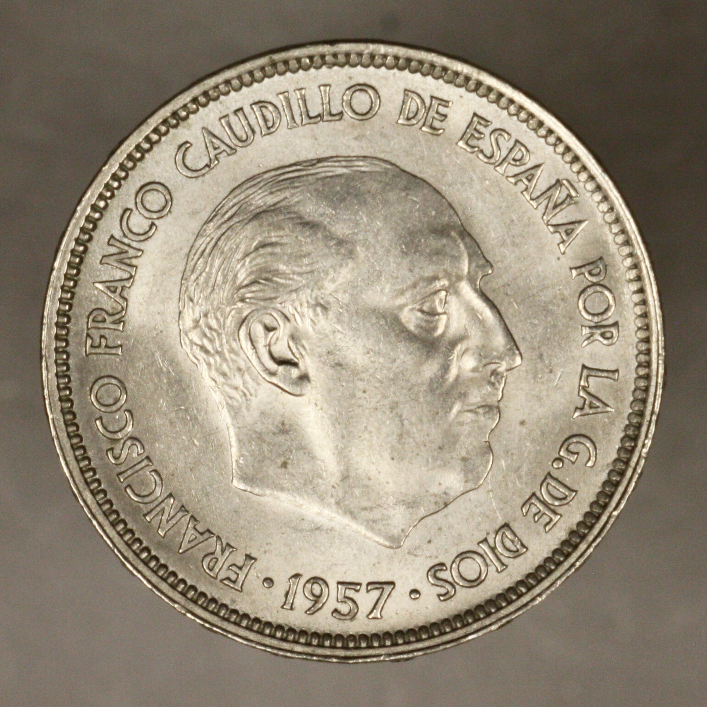 Spain 1957 25 Pesetas AU+