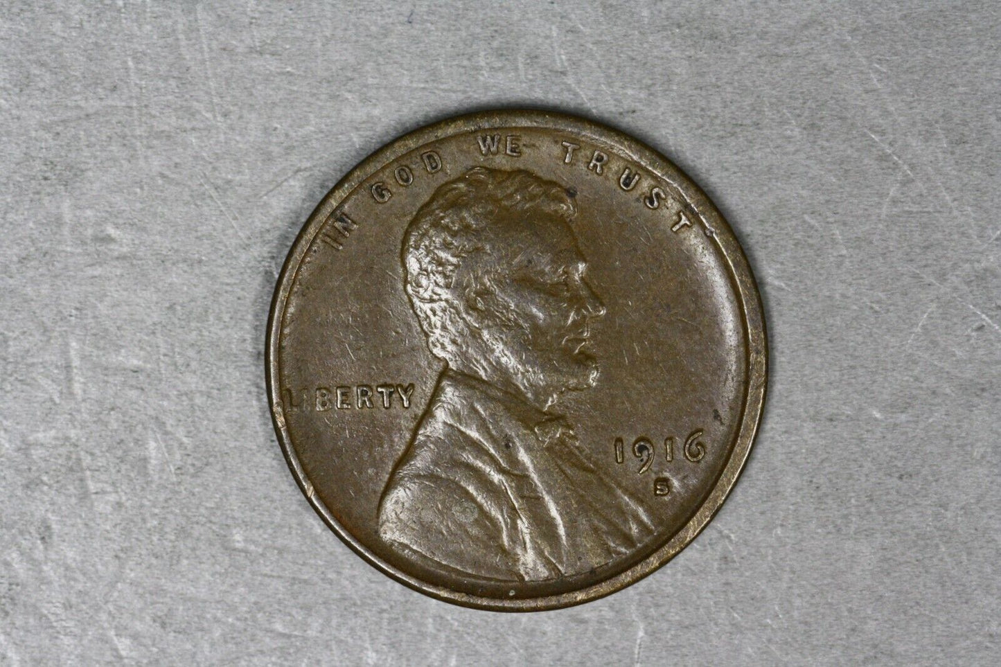 US 1916 S Lincoln Wheat Penny  A2912