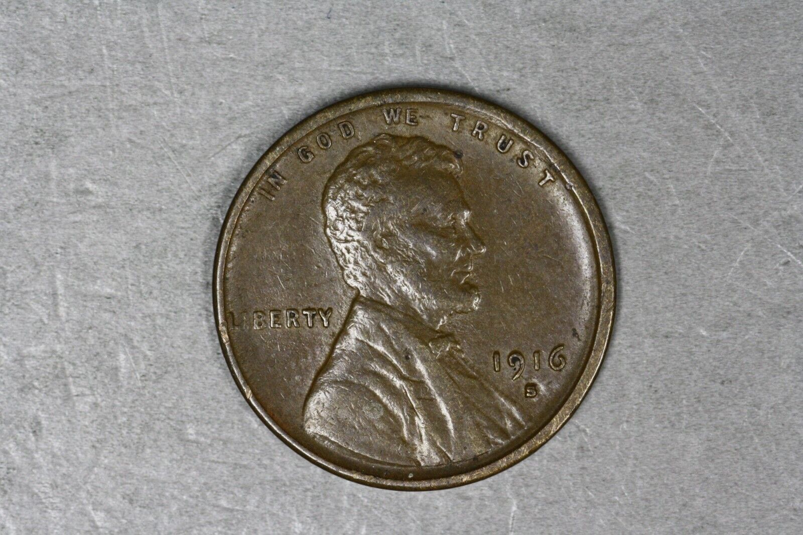 US 1916 S Lincoln Wheat Penny  A2912