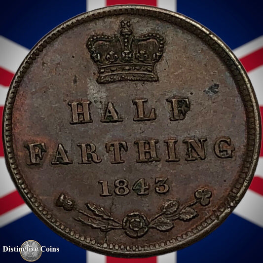 Great Britain 1843 Half Farthing 1/2 Penny GB3064