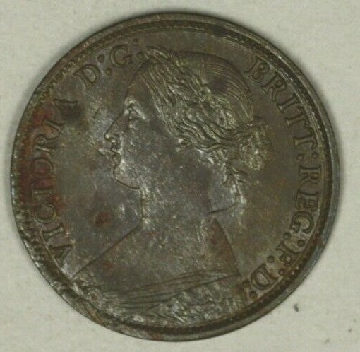 Great Britain Farthing  1866 AU some discolor  A2433
