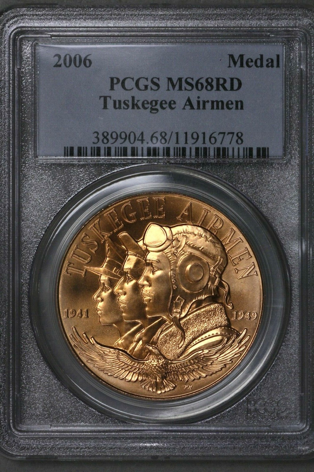 2006 Tuskegee Airmen Medal PCGS MS68 RD S520