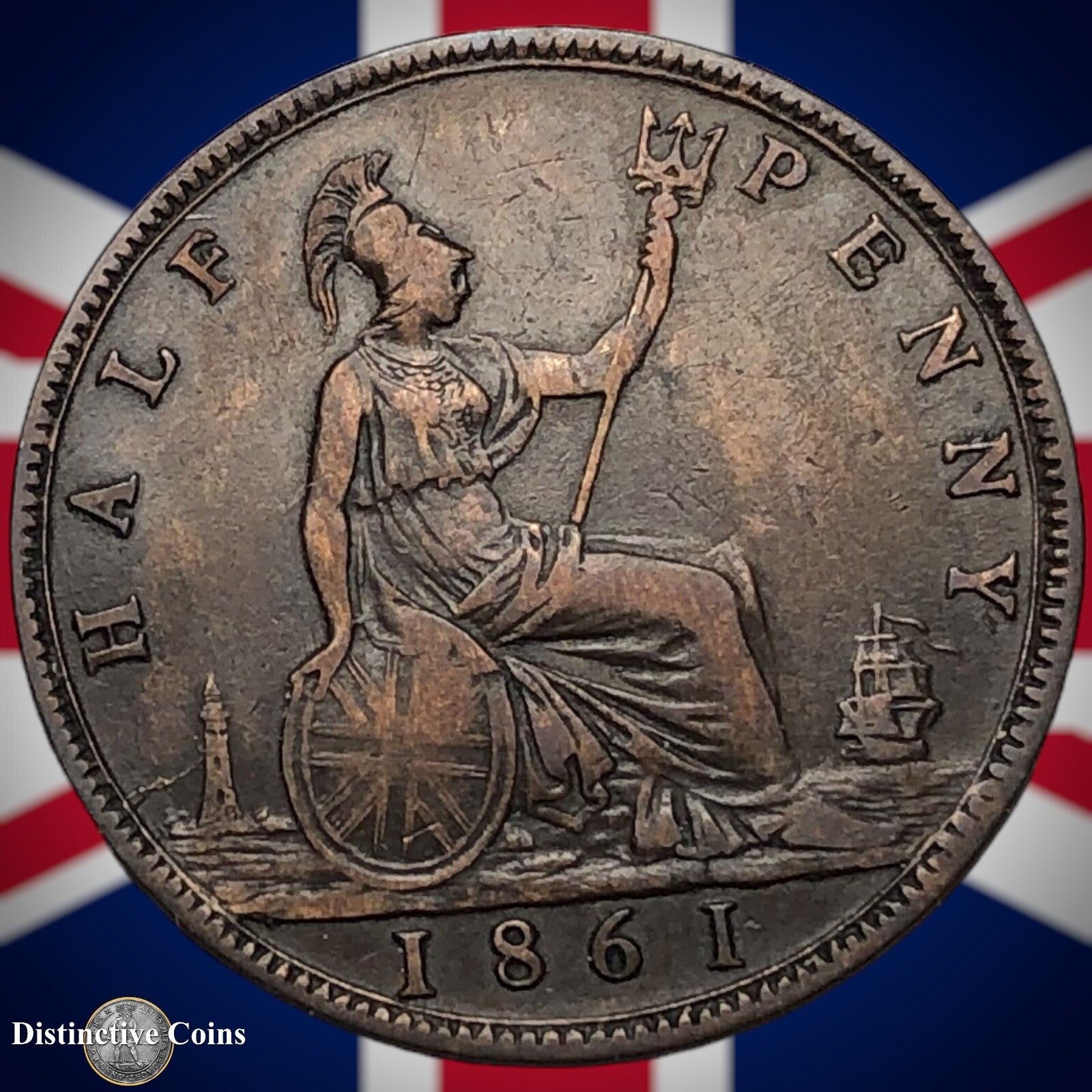 Great Britain 1861 Half Penny 1/2d GB5363