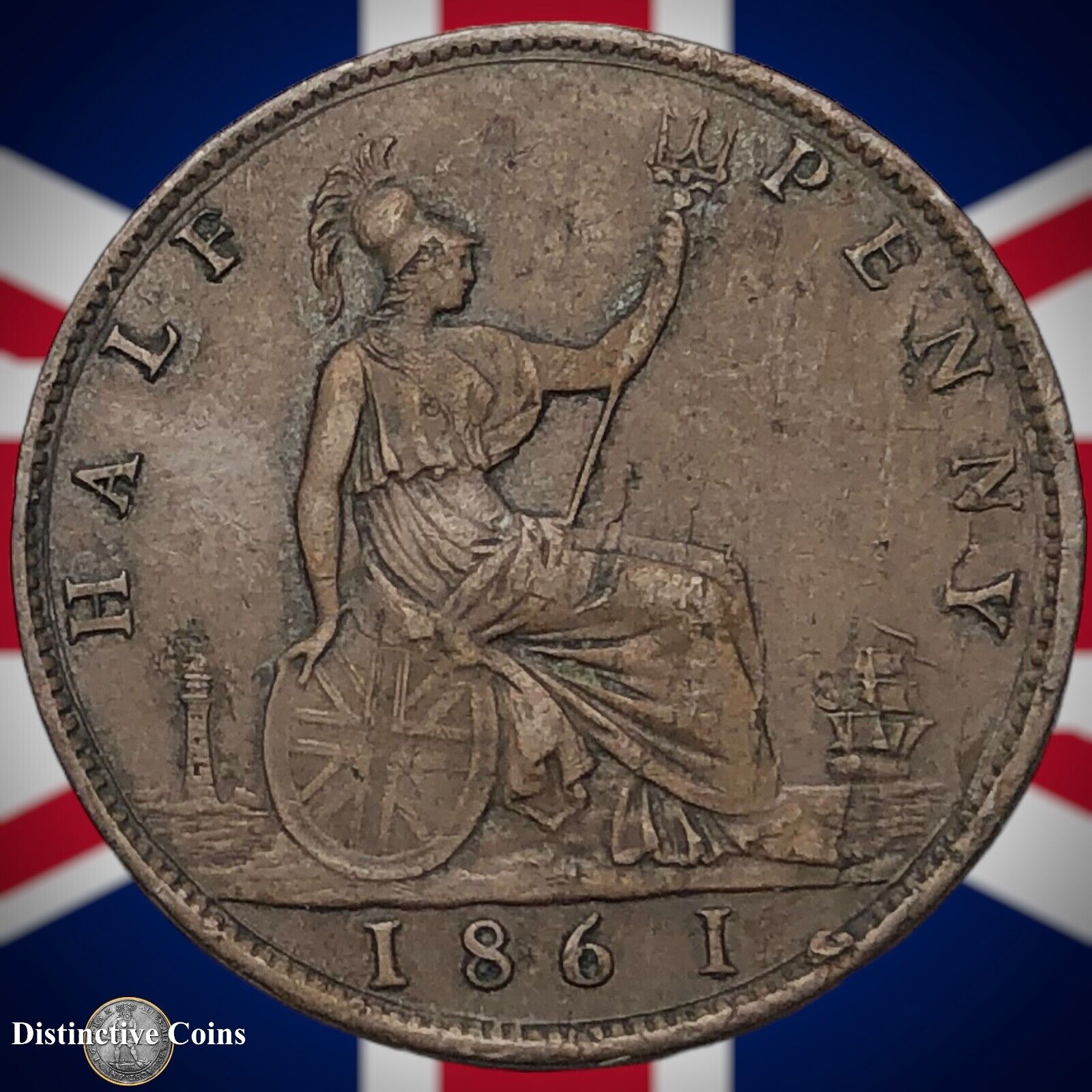 Great Britain 1861 Half Penny 1/2d GB5367