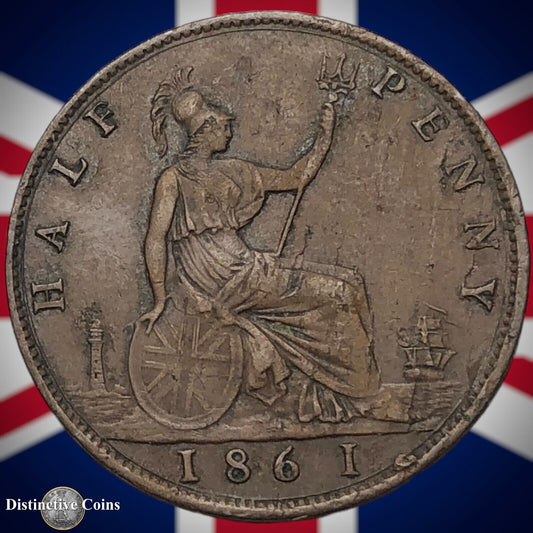 Great Britain 1861 Half Penny 1/2d GB5367