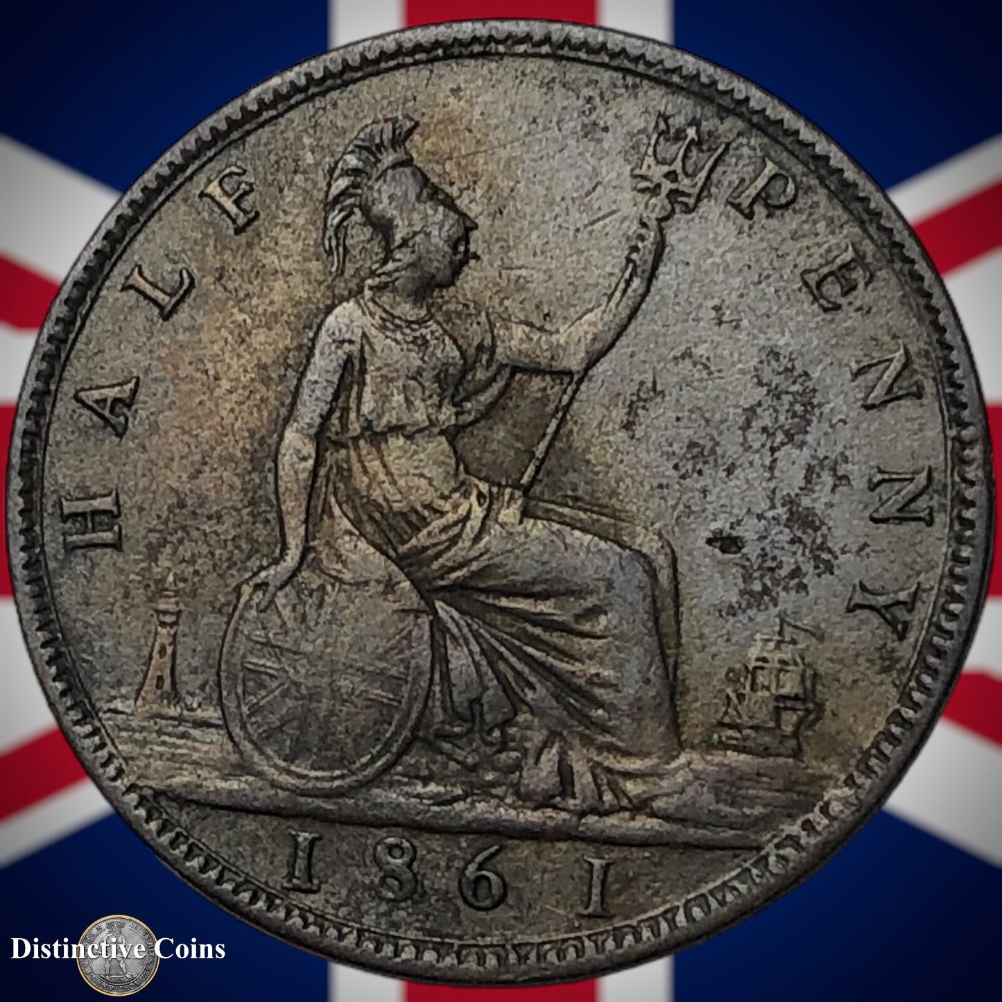 Great Britain 1861 Half Penny 1/2d GB5360