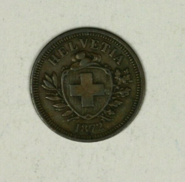 Switzerland Rappen  1872  VF  A949