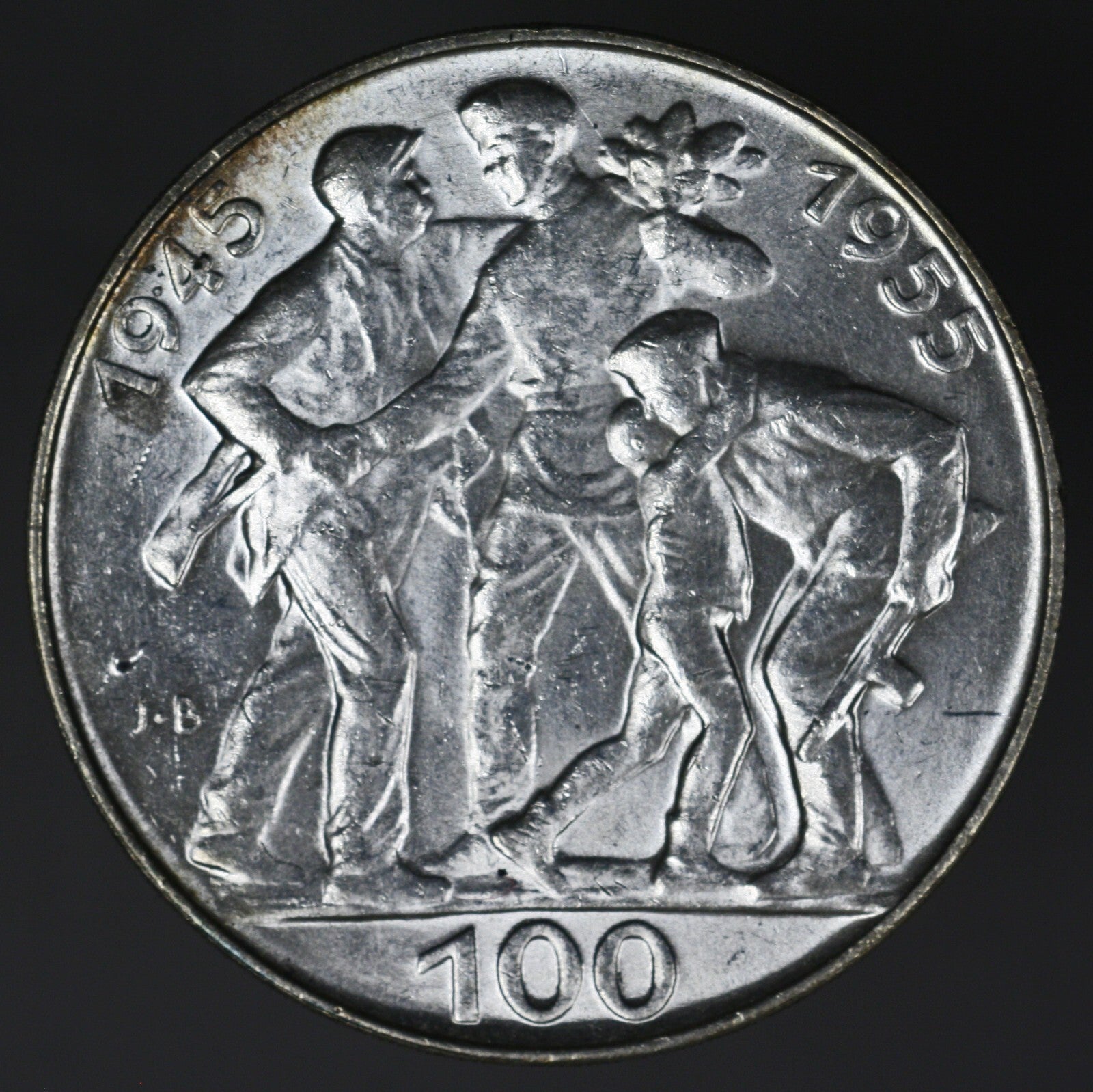 Czechoslovakia 1955 100 Koruna Liberation Choice BU A3386