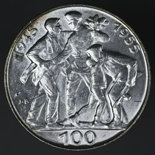 Czechoslovakia 1955 100 Koruna Liberation Choice BU A3386