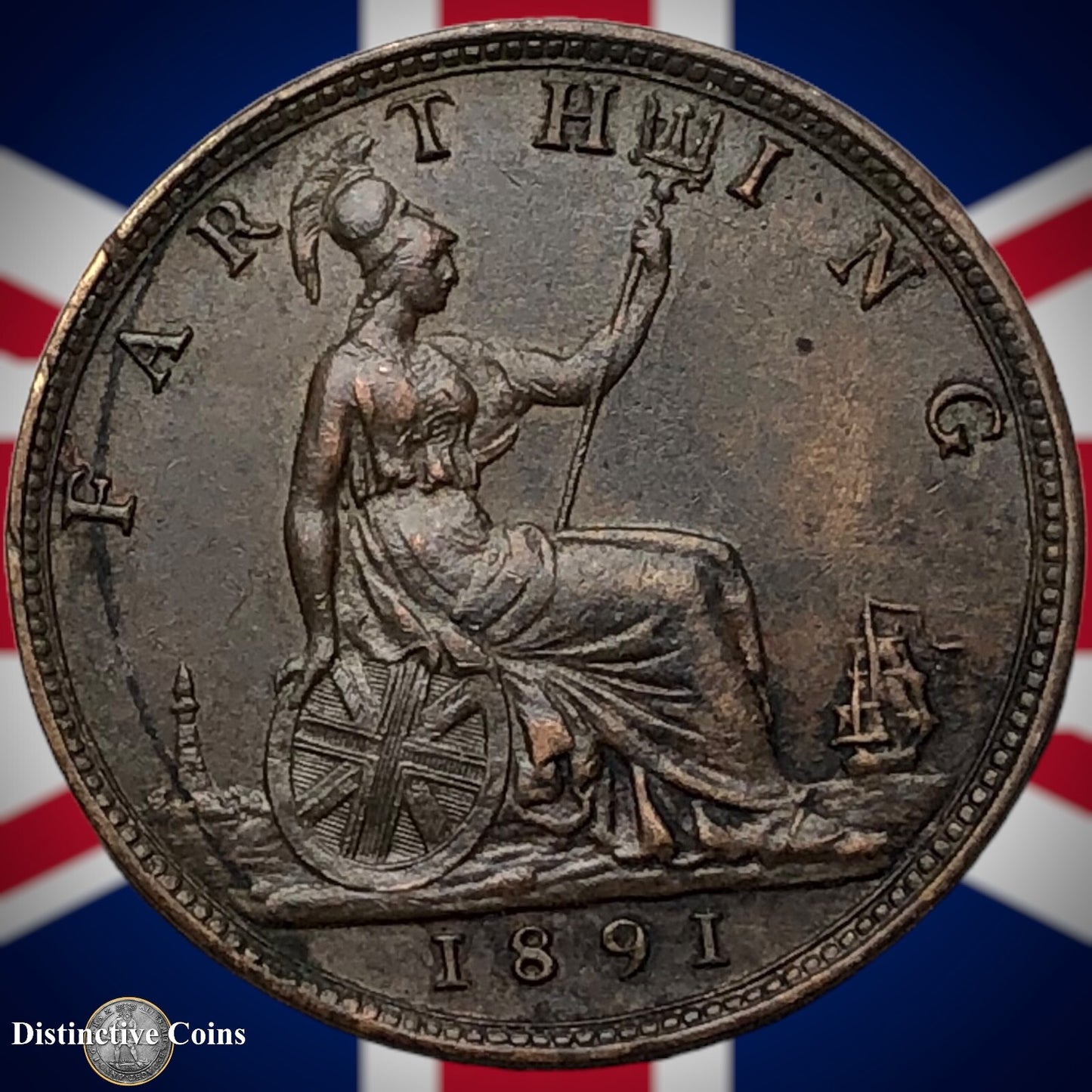 Great Britain 1891 Farthing 1/4d GB4304