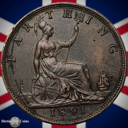 Great Britain 1891 Farthing 1/4d GB4304