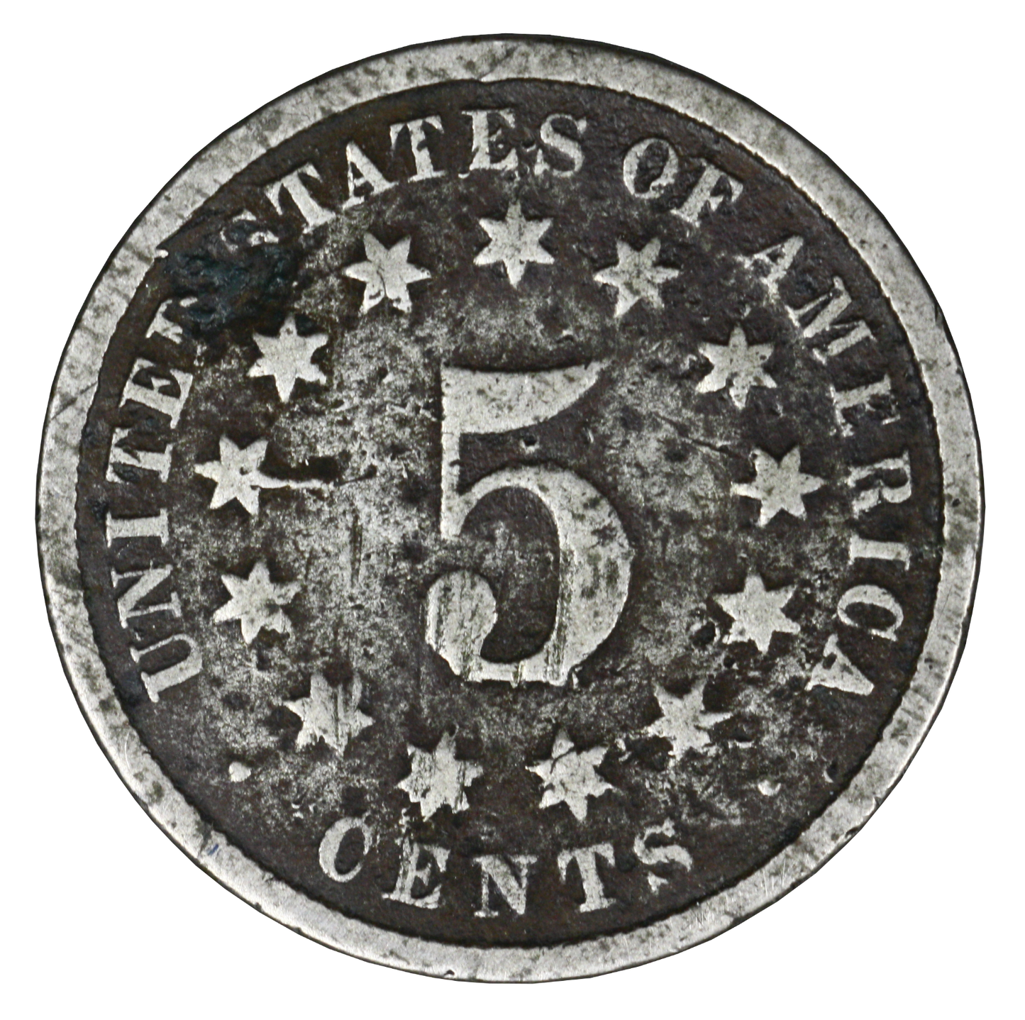 US 1872 Shield Nickel  A3413
