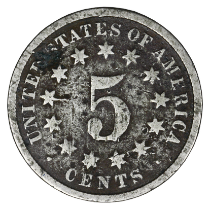 US 1872 Shield Nickel  A3413
