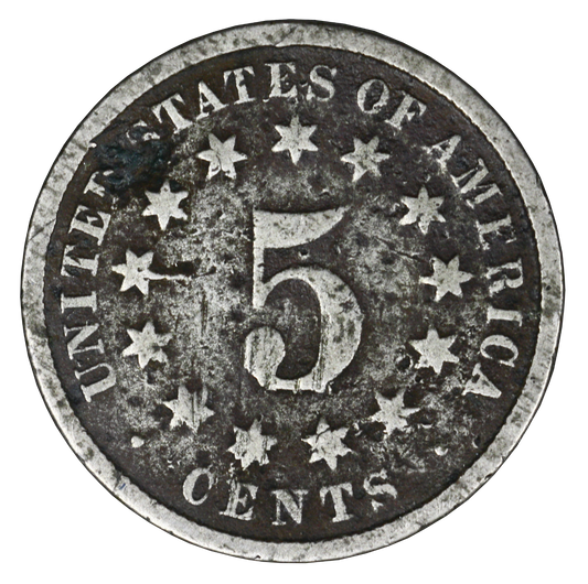 US 1872 Shield Nickel  A3413