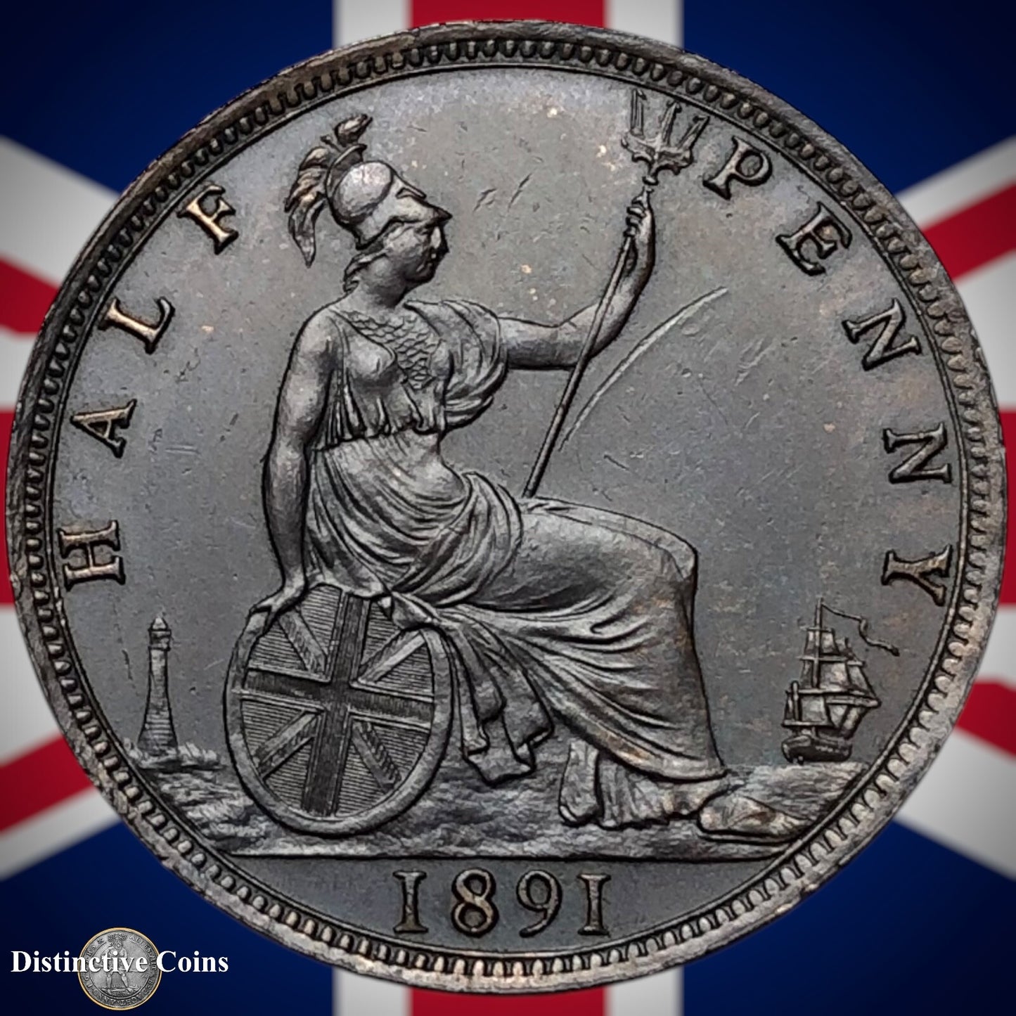 Great Britain 1891 Half Penny 1/2d GB5699