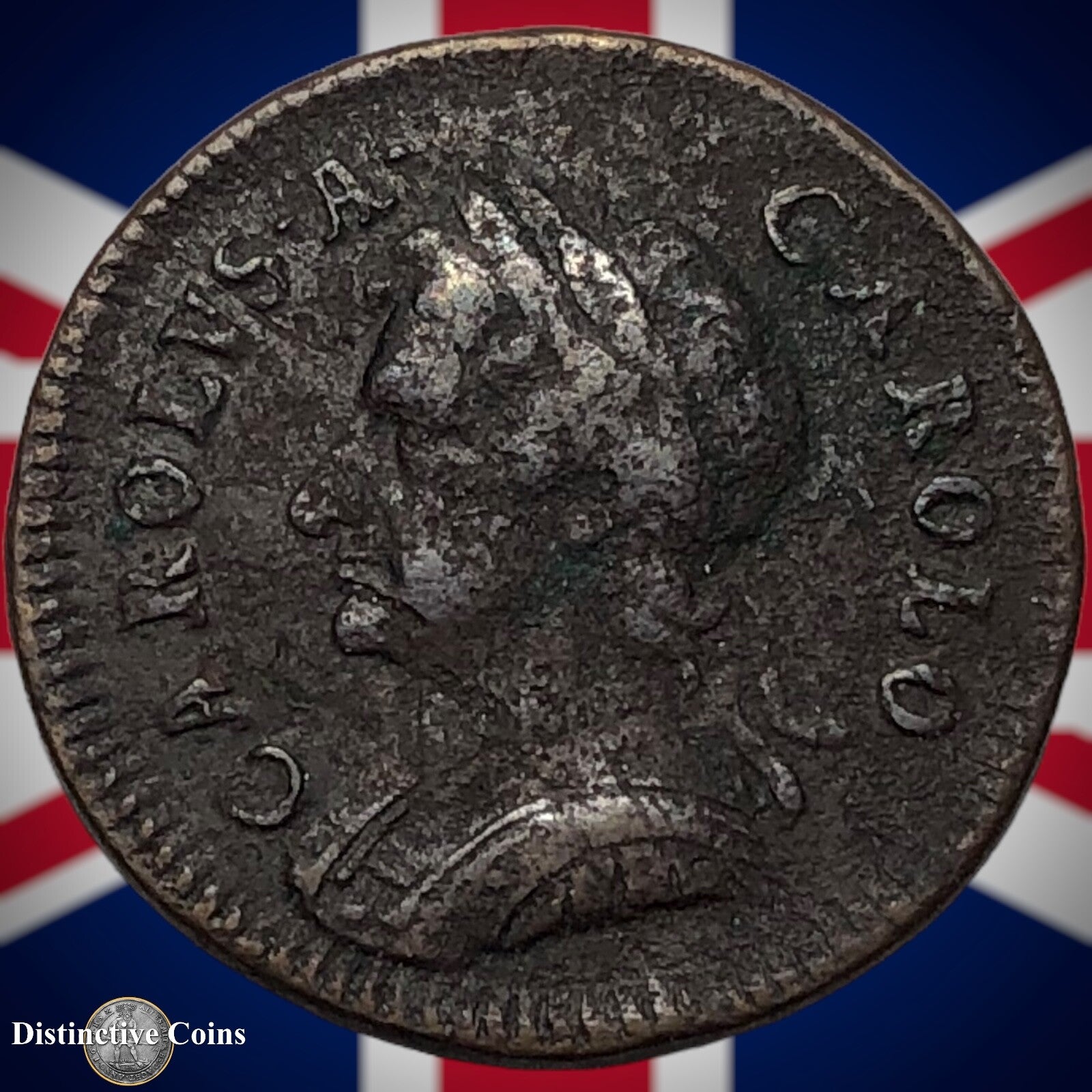 Great Britain 1672 Farthing 1/4d GB3141