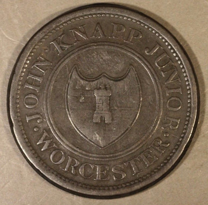1813 Great Britain Worcester Penny John Knapp Jr Glover