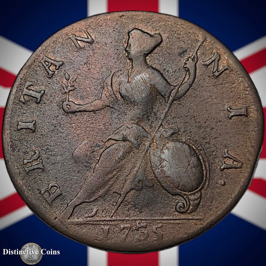 Great Britain 1735 Half Penny 1/2d GB5053