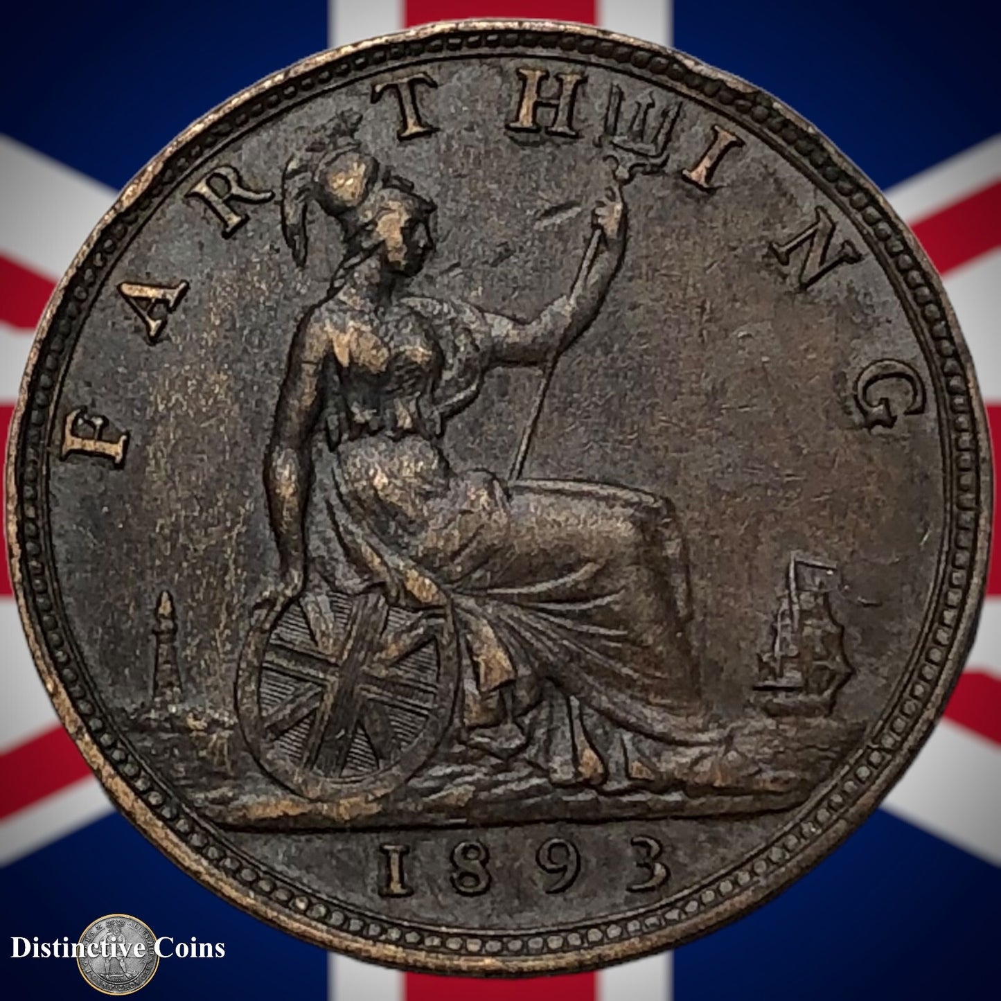 Great Britain 1893 Farthing 1/4d GB4357