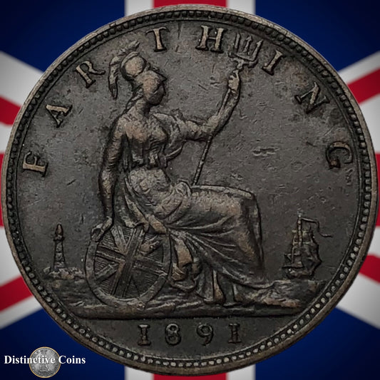 Great Britain 1891 Farthing 1/4d GB4294