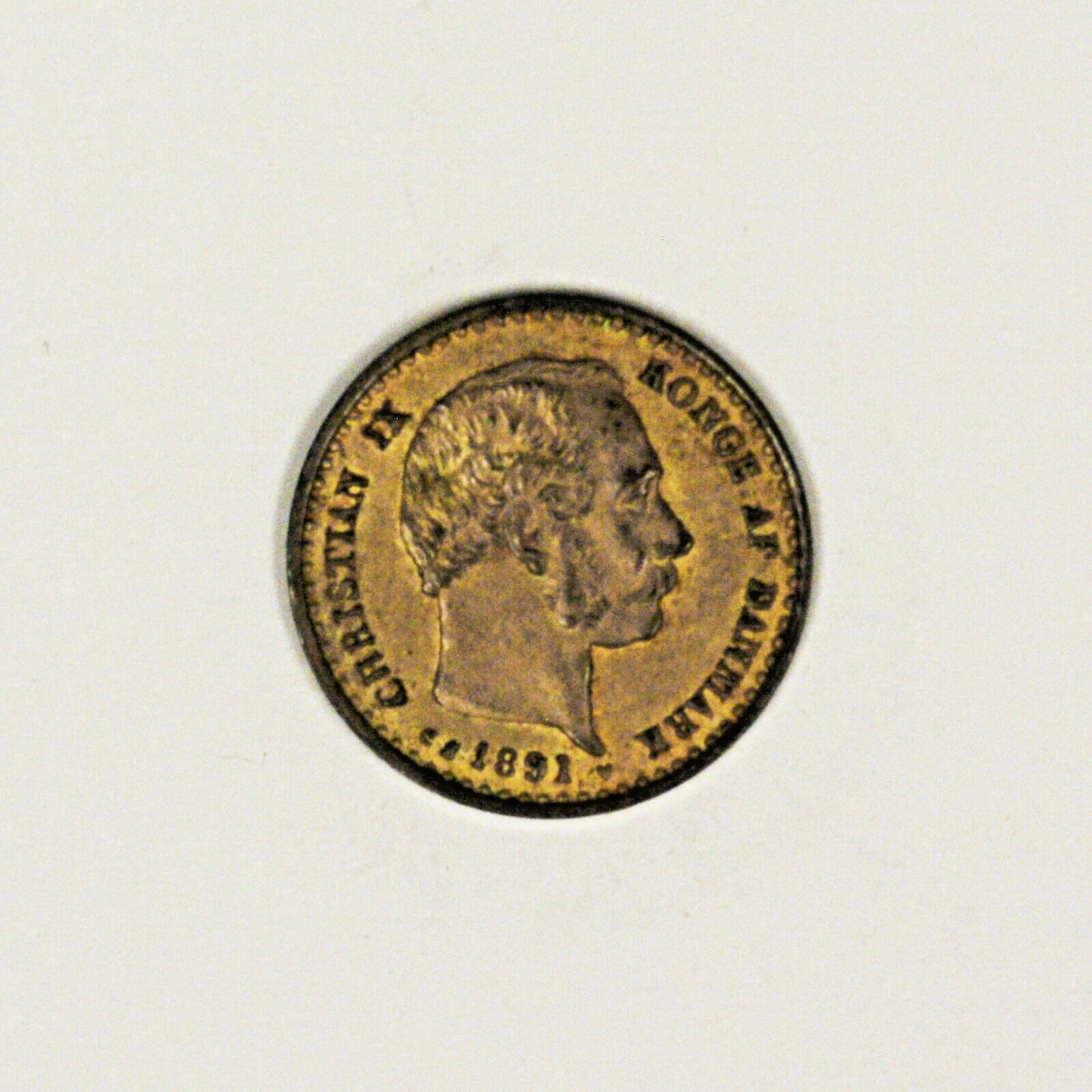 Denmark 1891 10 Ore  High Grade Toned