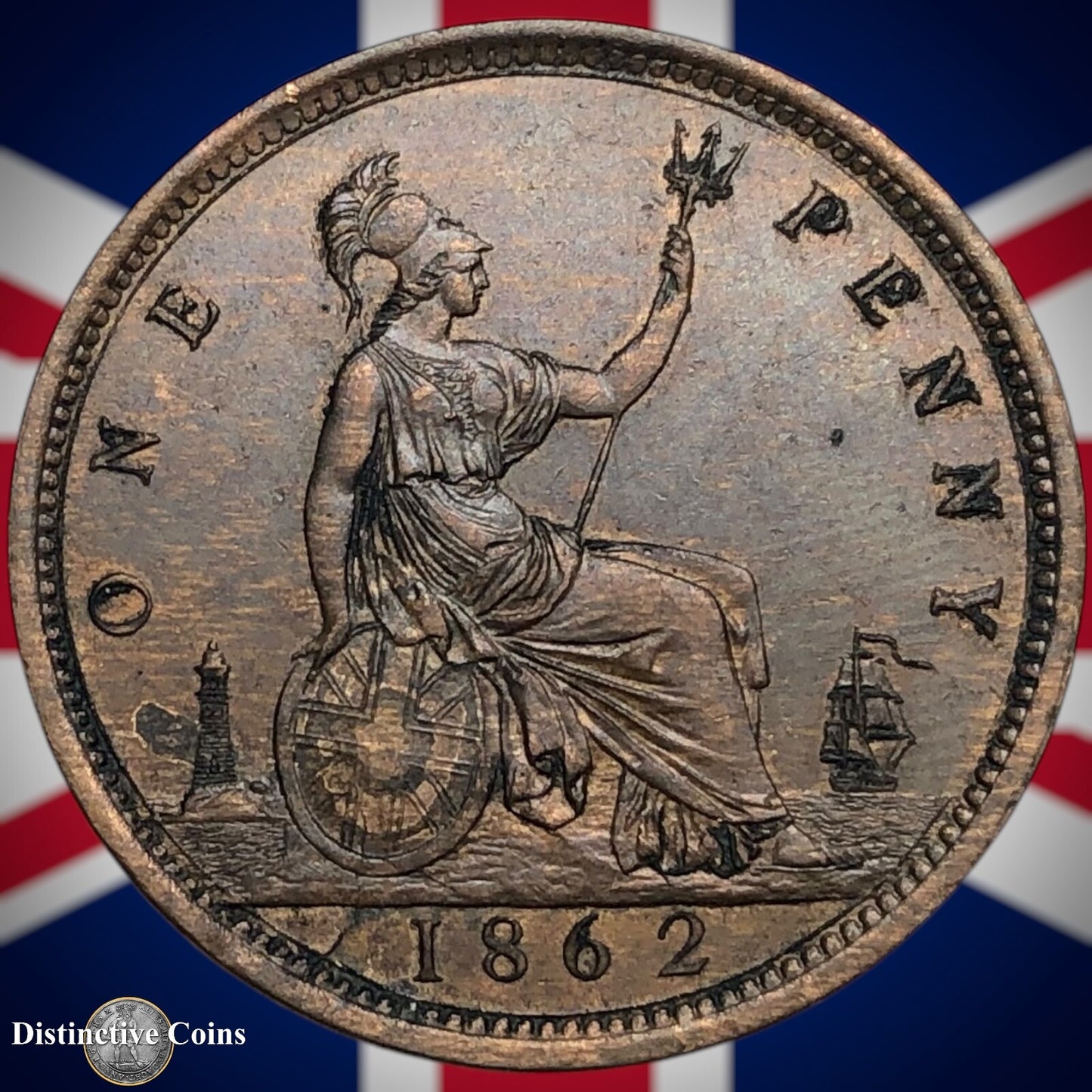 Great Britain 1862 Penny 1d GB6218