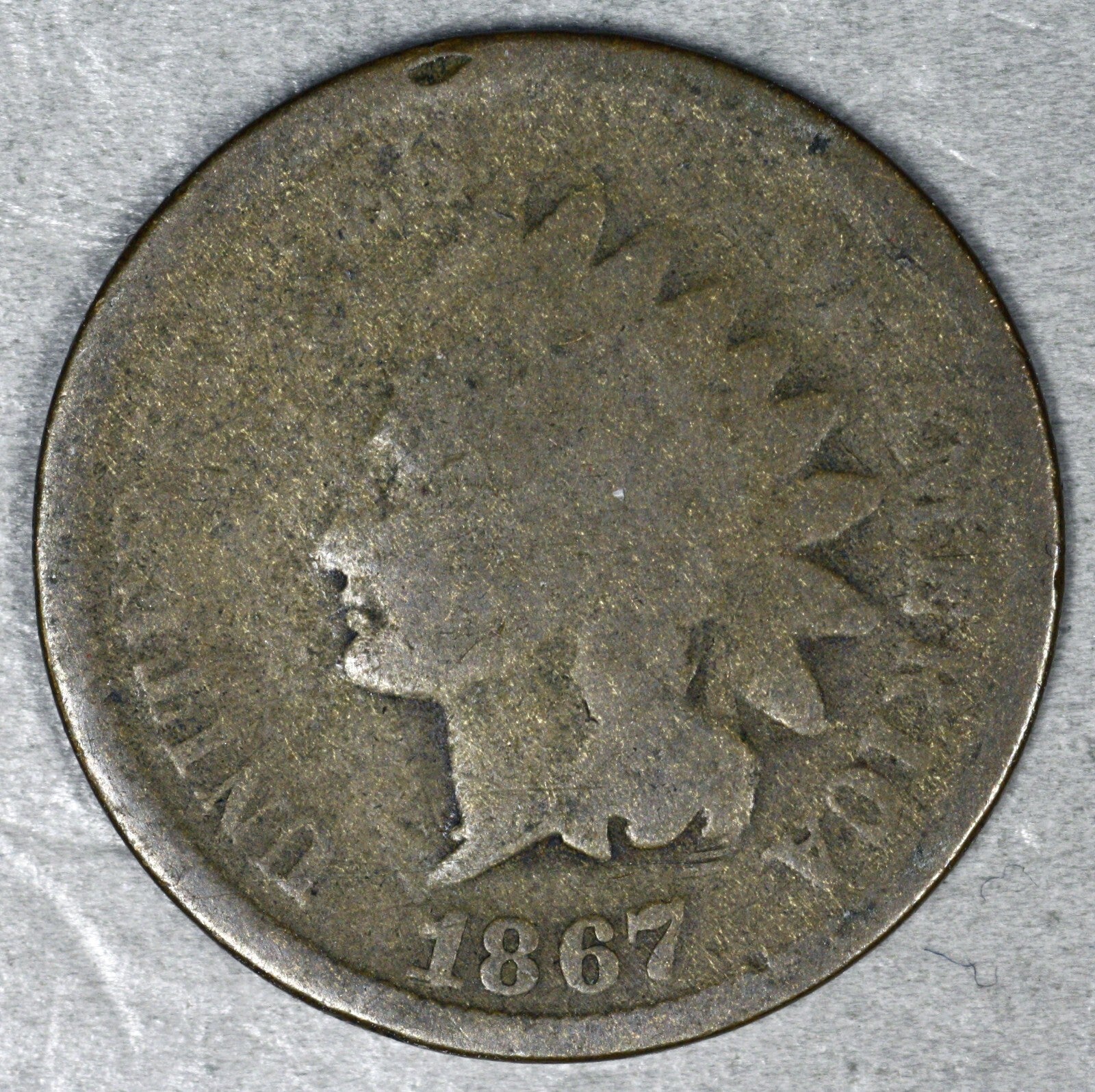 US 1867 Indian Head Penny  A3343