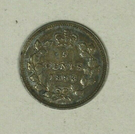 Canada Silver 5 Cents 1893  XF   A2386