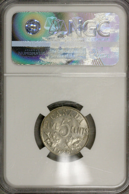 Canada 1928 5 cent NGC AU 58