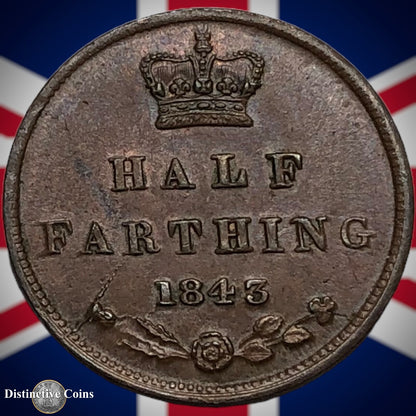 Great Britain 1843 Half Farthing 1/2 Penny GB3078