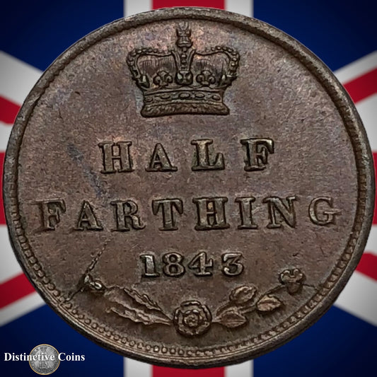 Great Britain 1843 Half Farthing 1/2 Penny GB3078