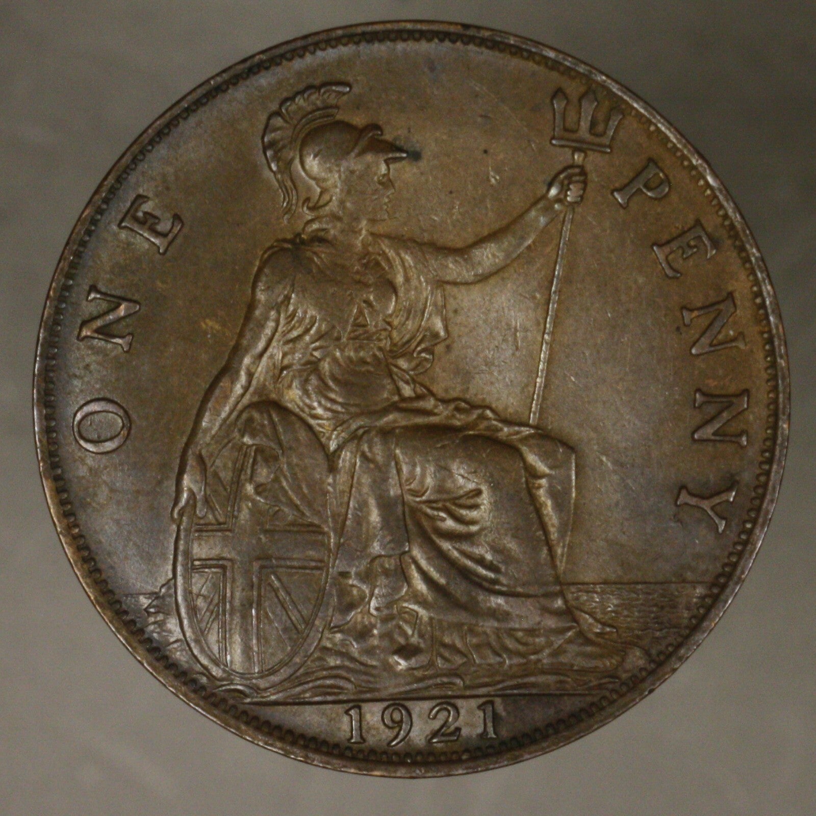 Great Britain Penny 1921 AU/ UNC 