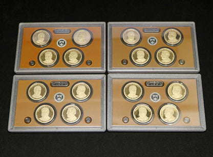 US 2013 Presidential Dollar Proof Sets Lot of 4 Sets No Box No Certs  B378