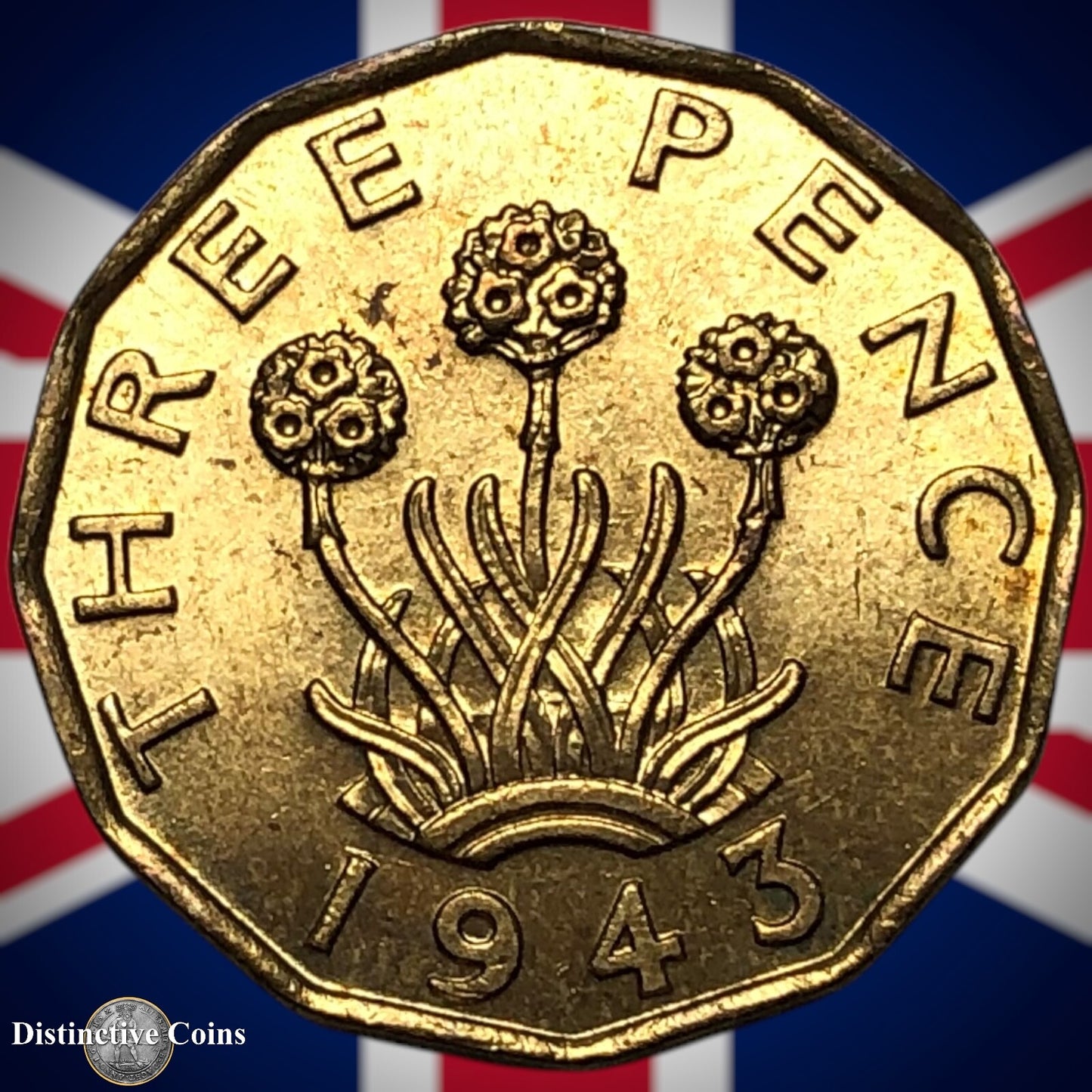 Great Britain 1943 Three Pence 3d GB7368