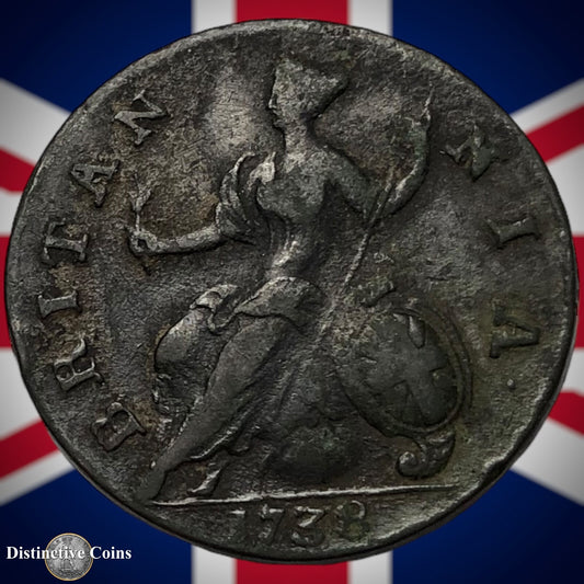 Great Britain 1738 Half Penny 1/2d GB5073