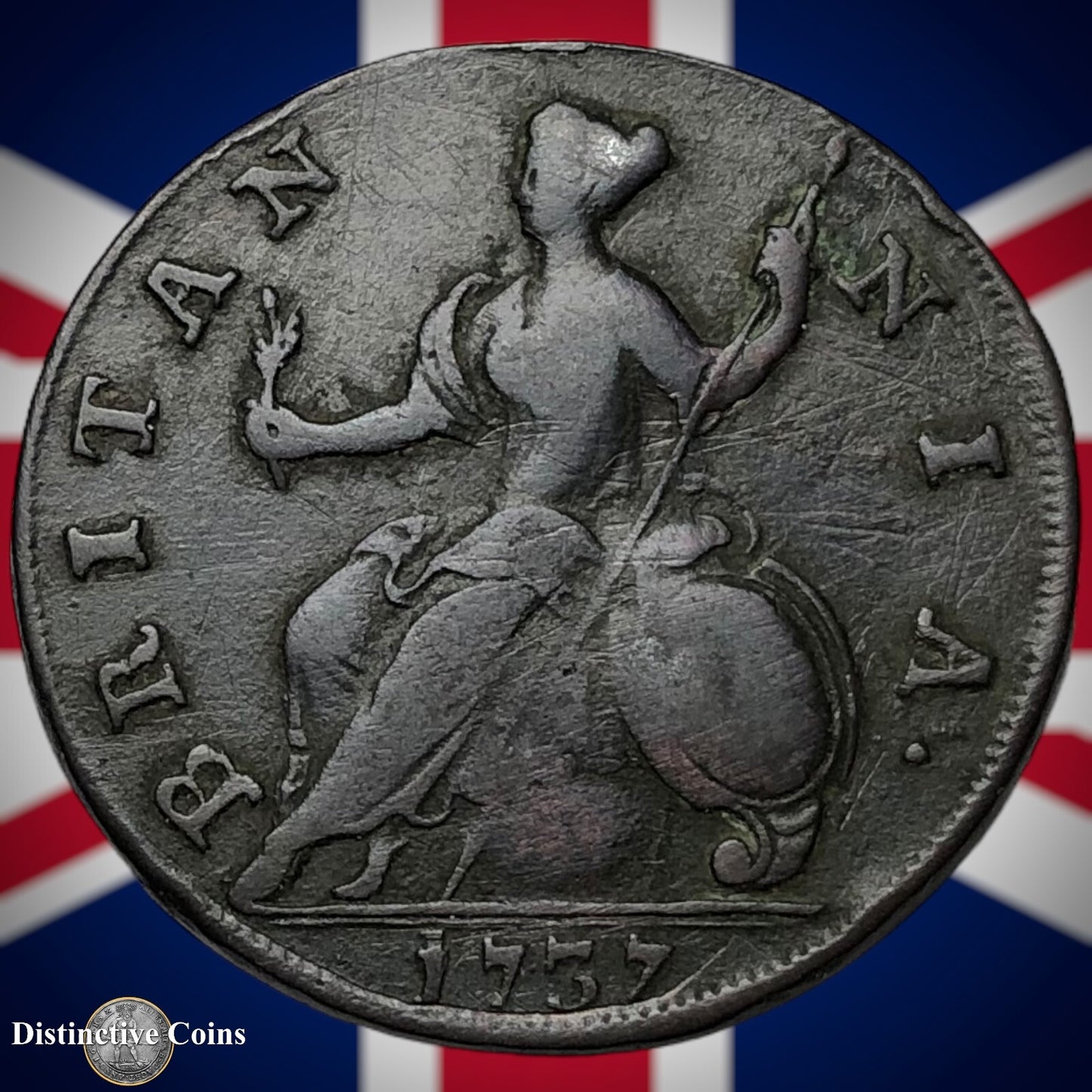 Great Britain 1737 Half Penny 1/2d GB5063