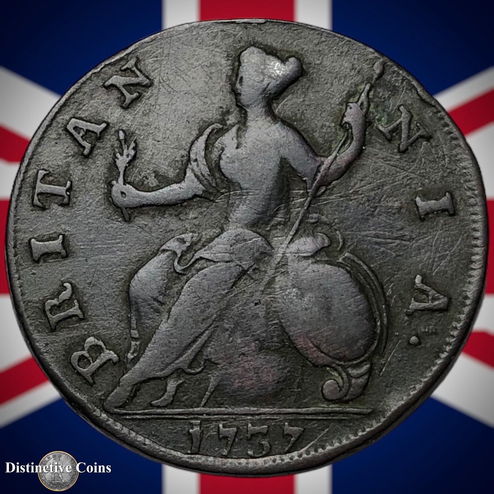 Great Britain 1737 Half Penny 1/2d GB5063