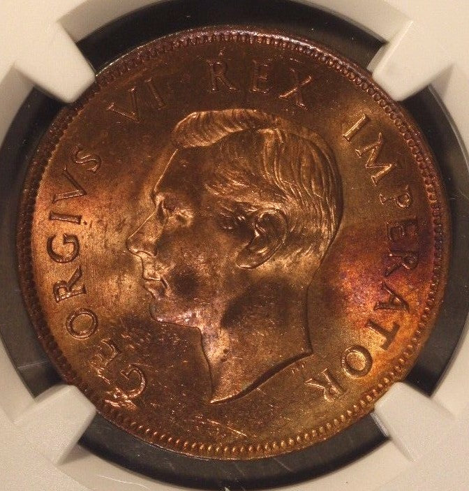 1937 South Africa Penny NGC MS 63 RB     