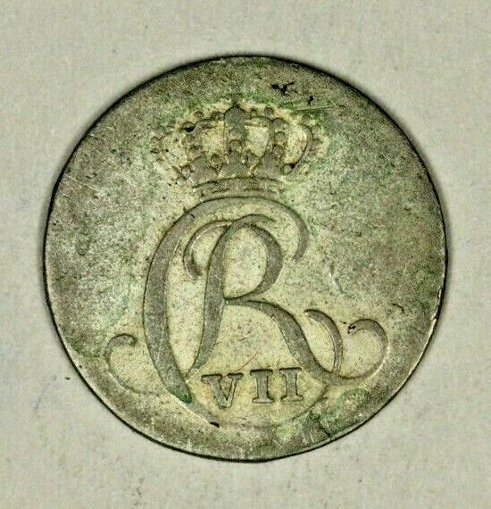 Denmark  Silver Skilling 1807  VF    A1217